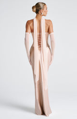 Fioreclo Bernadine Maxi Skirt in Soft Peach