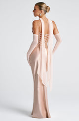 Fioreclo Bernadine Maxi Skirt in Soft Peach