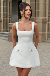 Fioreclo Bess Mini Dress in Ivory