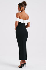 Fioreclo Bexley Midi Dress in Black/White