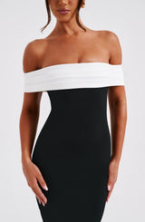 Fioreclo Bexley Midi Dress in Black/White