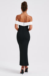 Fioreclo Bexley Midi Dress in Black/White