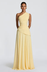 Fioreclo Bianka Maxi Dress in Lemon