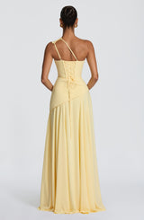Fioreclo Bianka Maxi Dress in Lemon