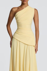 Fioreclo Bianka Maxi Dress in Lemon