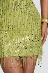 Fioreclo Blaine Mini Dress in Olive
