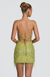 Fioreclo Blaine Mini Dress in Olive