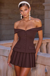 Fioreclo Blakely Top in Plum Brown