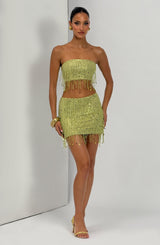 Fioreclo Blayne Mini Skirt in Olive