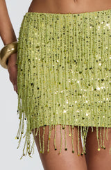 Fioreclo Blayne Mini Skirt in Olive