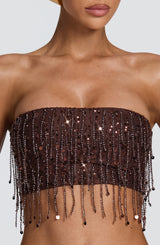 Fioreclo Blayne Top in Plum Brown