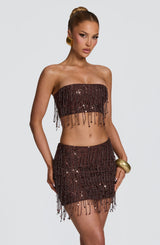 Fioreclo Blayne Top in Plum Brown