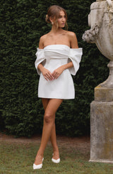 Fioreclo Brielle Mini Dress in Ivory
