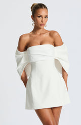 Fioreclo Brielle Mini Dress in Ivory