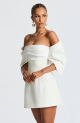 Fioreclo Brielle Mini Dress in Ivory