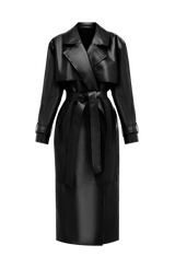 Fioreclo Brigitte Trench Coat in Black