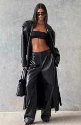 Fioreclo Brigitte Trench Coat in Black