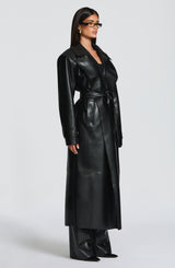 Fioreclo Brigitte Trench Coat in Black