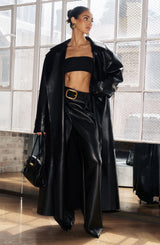 Fioreclo Brigitte Trench Coat in Black
