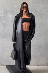 Fioreclo Brigitte Trench Coat in Black