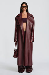Fioreclo Brigitte Trench Coat in Plum