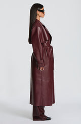 Fioreclo Brigitte Trench Coat in Plum