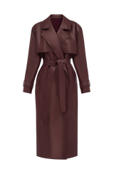 Fioreclo Brigitte Trench Coat in Plum