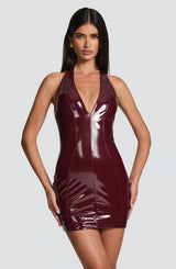Fioreclo Brooklyn Mini Dress in Cherry Lacquer