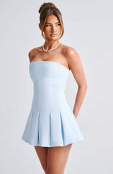 Fioreclo Bryony Mini Dress in Blue