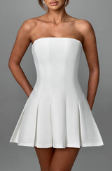 Fioreclo Bryony Mini Dress in Ivory