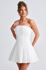 Fioreclo Bryony Mini Dress in Ivory