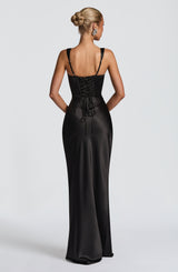 Fioreclo Calandra Maxi Dress in Black