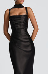 Fioreclo Calandra Maxi Dress in Black