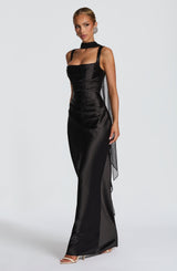 Fioreclo Calandra Maxi Dress in Black