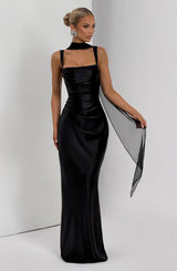 Fioreclo Calandra Maxi Dress in Black