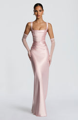 Fioreclo Calandra Maxi Dress in Blush
