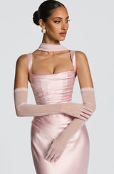 Fioreclo Calandra Maxi Dress in Blush