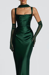 Fioreclo Calandra Maxi Dress in Emerald