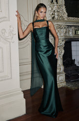 Fioreclo Calandra Maxi Dress in Emerald