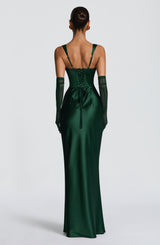 Fioreclo Calandra Maxi Dress in Emerald