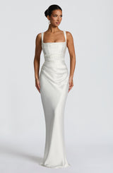 Fioreclo Calandra Maxi Dress in Ivory