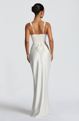 Fioreclo Calandra Maxi Dress in Ivory