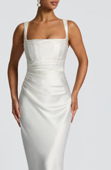 Fioreclo Calandra Maxi Dress in Ivory