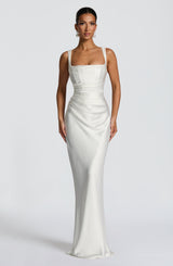 Fioreclo Calandra Maxi Dress in Ivory