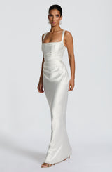 Fioreclo Calandra Maxi Dress in Ivory