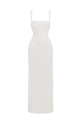 Fioreclo Calandra Maxi Dress in Ivory Sparkle