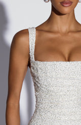 Fioreclo Calandra Maxi Dress in Ivory Sparkle