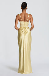 Fioreclo Calandra Maxi Dress in Lemon