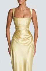 Fioreclo Calandra Maxi Dress in Lemon