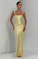 Fioreclo Calandra Maxi Dress in Lemon